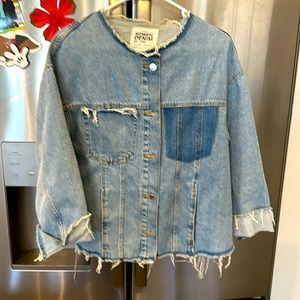 Zara Jean jacket, authentic denim, small to medium